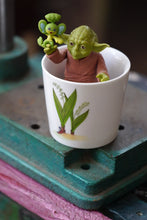 Load image into Gallery viewer, SOLO COLOURED CUP - GIRL READING UNDER FLOWER (Bonsai Girl)