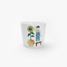 Load image into Gallery viewer, SOLO COLOURED CUP - BOY WITH SUNFLOWER (Bonsai Boy)