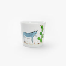 Load image into Gallery viewer, SOLO COLOURED CUP - DONKEY WITH CACTUS (Bonsai Animal)