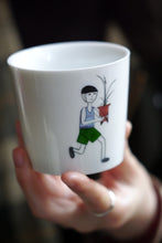 Load image into Gallery viewer, SOLO COLOURED CUP - BOY WITH ORCHID (Bonsai Boy)
