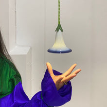 Load image into Gallery viewer, Morning Glory Porcelain Lamp- INDIGO BLUE