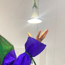 Load image into Gallery viewer, Morning Glory Porcelain Lamp- INDIGO BLUE