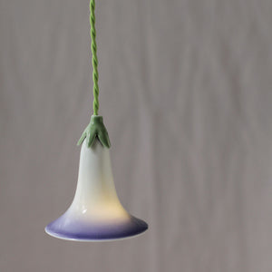 Morning Glory Porcelain Lamp - IRIS PURPLE