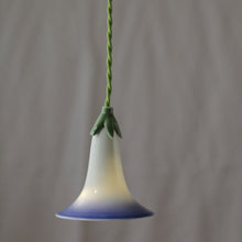 Load image into Gallery viewer, Morning Glory Porcelain Lamp- INDIGO BLUE
