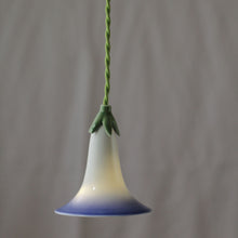 Load image into Gallery viewer, Morning Glory Porcelain Lamp- INDIGO BLUE