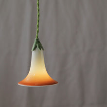 Load image into Gallery viewer, Morning Glory Porcelain Lamp - TANGERINE ORANGE
