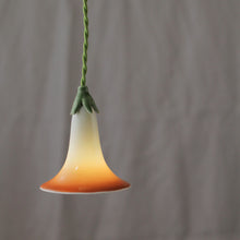 Load image into Gallery viewer, Morning Glory Porcelain Lamp - TANGERINE ORANGE