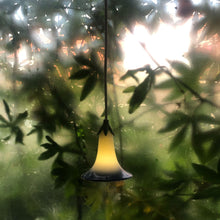 Load image into Gallery viewer, Morning Glory Porcelain Lamp- INDIGO BLUE