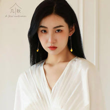 Load image into Gallery viewer, Lemon - handmade porcelain jewellery earrings - summer vibe