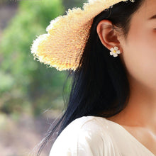 Load image into Gallery viewer, Daisy - handmade porcelain jewellery earrings studs -summer vibes