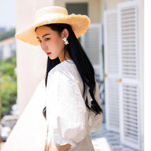 Load image into Gallery viewer, Jasmine- handmade white porcelain jewellery earring