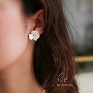 Hydrangea -handmade porcelain jewellery earring