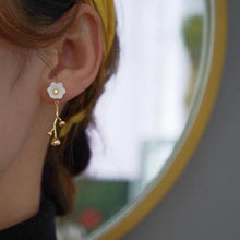 Load image into Gallery viewer, Lily of the valley - handmade porcelain jewellery earring