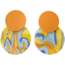 Load image into Gallery viewer, Orange fever- statement handmade jewellery porcelain earring