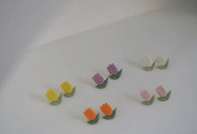Load image into Gallery viewer, Tulip - handmade porcelain jewellery earring