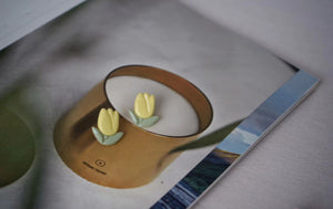 Tulip - handmade porcelain jewellery earring