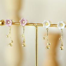 Load image into Gallery viewer, Lily of the valley - handmade porcelain jewellery earring