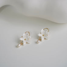 Load image into Gallery viewer, Jasmine breeze- handmade porcelain jewellery earring