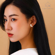 Load image into Gallery viewer, Lily of the valley tree - handmade porcelain jewellery statement earrings stud