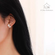 Load image into Gallery viewer, Lily of the valley tree - handmade porcelain jewellery statement earrings stud