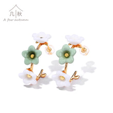 Load image into Gallery viewer, Malus R - handmade porcelain statement jewellery earrings