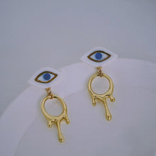 Load image into Gallery viewer, Inspired by Dali- handmade porcelain statement jewellery earrings