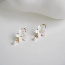 Load image into Gallery viewer, Jasmine breeze- handmade porcelain jewellery earring