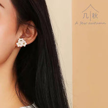 Load image into Gallery viewer, Malus T - handmade statement porcelain jewellery earrings