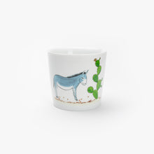 Load image into Gallery viewer, SOLO COLOURED CUP - DONKEY WITH CACTUS (Bonsai Animal)
