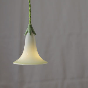 Morning Glory Porcelain Lamp - LEMON YELLOW
