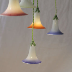 Morning Glory Porcelain Lamp - IRIS PURPLE