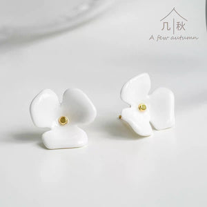 Hydrangea -handmade porcelain jewellery earring