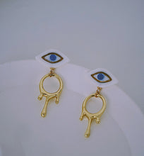 Load image into Gallery viewer, Inspired by Dali- handmade porcelain statement jewellery earrings
